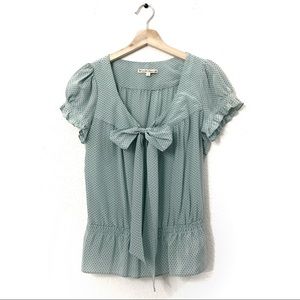 Nanette Lepore Silk Polka Dot Top